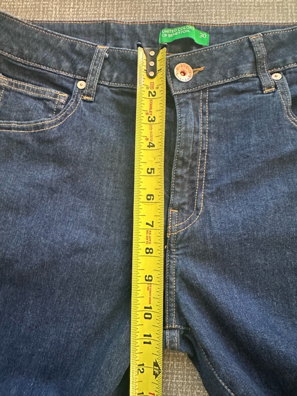 United Colors of Benetton Women’s Jeans Size 30 Dark Wash Bootcut Stretch Denim - Picture 8 of 10